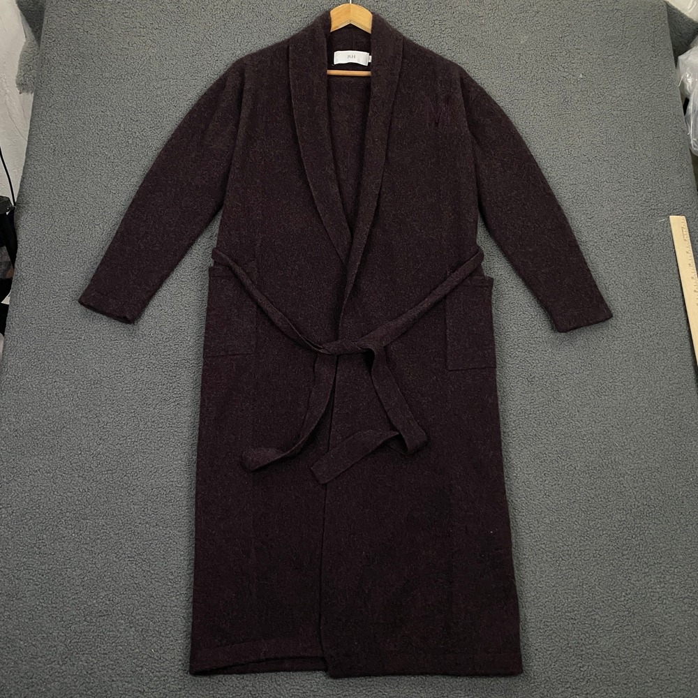 Restoration Hardware 100% Cashmere Robe Womens Small Purple Lounge Knit Cardigan